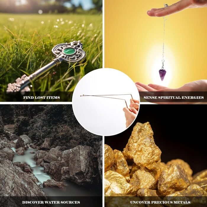 99.9% Copper Dowsing Rods Spiritual and Divining Pendulum Board Mat Kit for Ghos... - Image 3