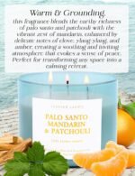 Palo Santo Mandarin Patchouli Candle - 3 Wick Highly Scented Candles for Home - ... - Image 3