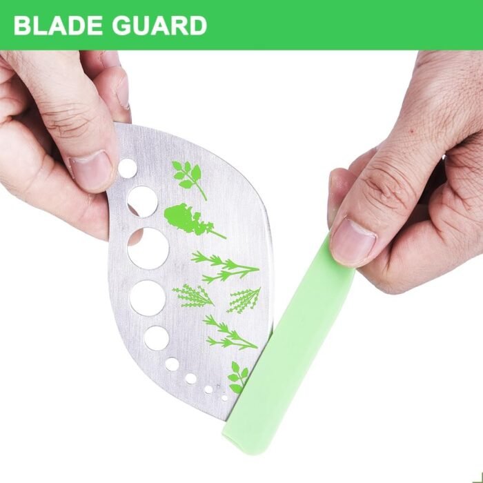 Herb Stripper Tool Leaf Stripper 9 Holes Herb Zip Tool Herb Chopper 2 in 1 Kitch... - Image 6