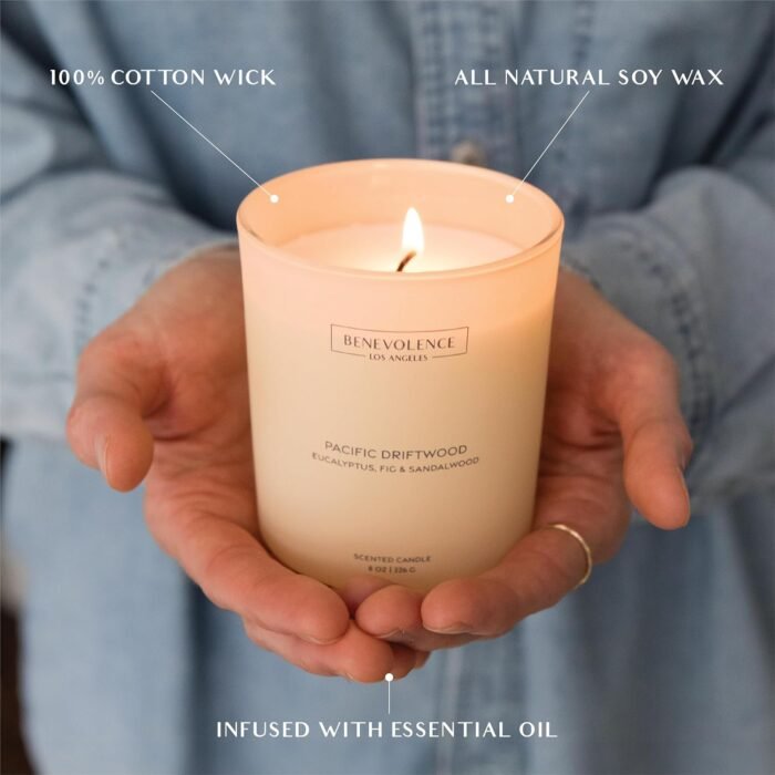 Benevolence LA Scented Candle | Eucalyptus, Fig & Sandalwood Candles for Home Sc... - Image 4