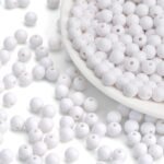1000PCs 6MM Smooth White Acrylic Round Beads, Round Acrylic Balls Gumball Beads,... - Image 3