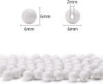 1000PCs 6MM Smooth White Acrylic Round Beads, Round Acrylic Balls Gumball Beads,... - Image 4