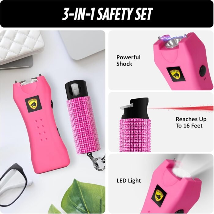 Guard Dog Security Pepper Spray and Stun Gun Flashlight, Rechargeable, Self-Defe... - Image 5