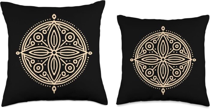 Benin Veve Voodoo Symbol African Tradition Beninese Vodun Throw Pillow - Image 4