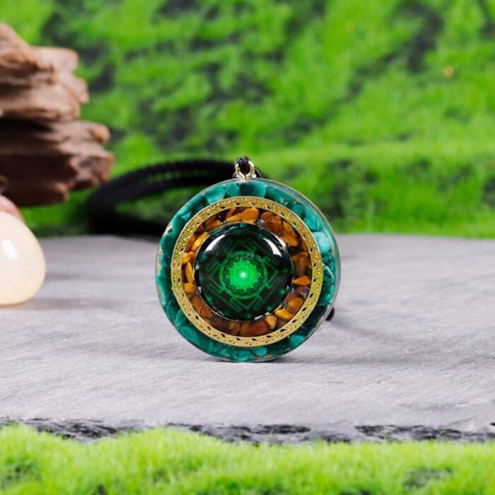 Day Day Up Orgonite Necklace - Sri Yantra Rotatable Pendant For Anti Stress Anxi... - Image 3