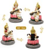Hindu Goddess Saraswati Idol Statue - 5.1”H Saraswati Statue Indian Spiritual Cu... - Image 5