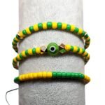 Evil Eye Orishas Protection Jewelry Ilde Elastic Stretch Adjustable Beaded Unise... - Image 3
