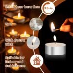 Tealight Candles - Tea Lights Candles Unscented Tea Tree Lights Mini Votive with... - Image 4