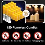 24 Pack Flameless Candles Battery Operated Waterproof Led Candles (D:2.2" X H:3"... - Image 4