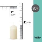 BOLSIUS Ivory Pillar Candles - 20 Pack 2x4 inch Pillar Candle Set - 20 Hours Dri... - Image 3