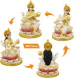 BangBangDa Big Hindu Goddess Saraswati Statue – 8.7”H India God Saraswati Idol H... - Image 5