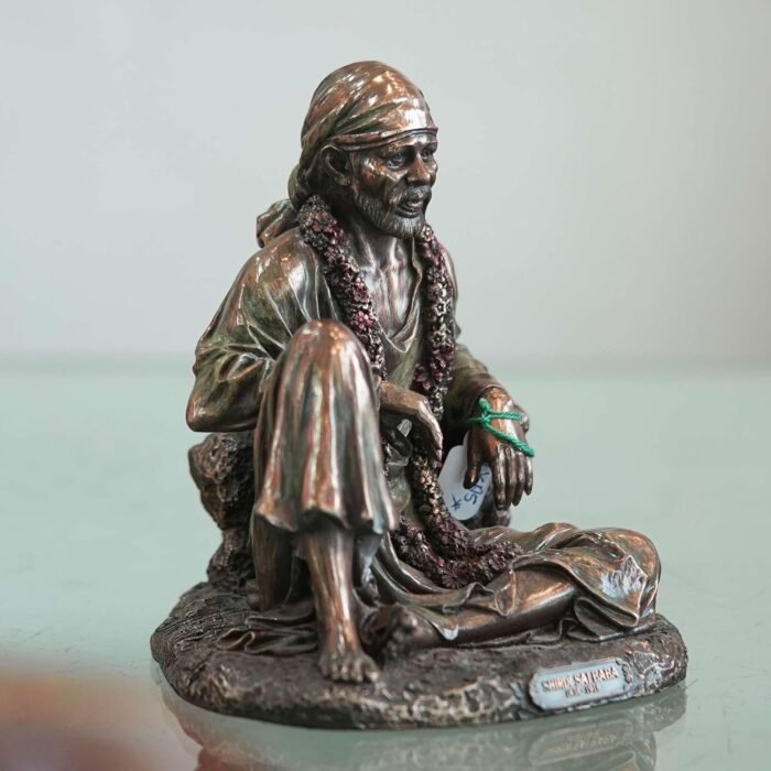 InspireMoon Creation India Lord Sai Baba Idol Bronze Sainatha Sri Sai Om Sairam ... - Image 4