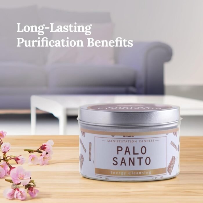 Long Lasting Palo Santo Scented Smudge Candle | 6 Oz - 35 Hour Burn | Soy Wax Ar... - Image 3