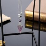Crystal Pendulums with Chain, Amethyst Healing Natural Quartz Spiritual Hexagona... - Image 5