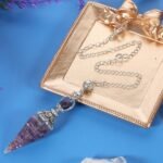 Crystal Pendulums with Chain, Amethyst Healing Natural Quartz Spiritual Hexagona... - Image 6
