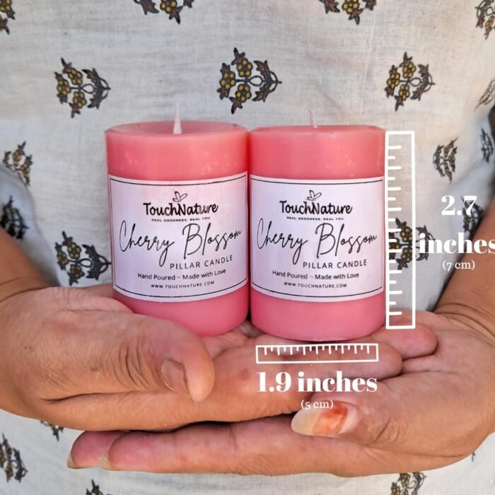 Touch Nature Cherry Blossom Scented Aromatherapy Fragrant Pink Handmade Candle. ... - Image 3