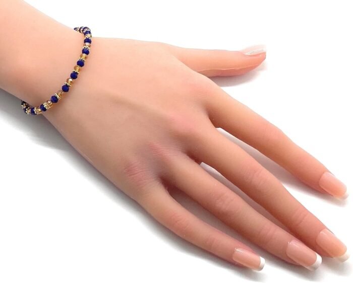 Divine Energy Bracelet of Santeria Shango Yemaya Oshún Ellegua Ilde Blue and Amb... - Image 4