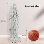Virgin Mary Statue 31.49 Inch Religious Garden Statue Solar Mary Statue Outdoor ... - Image 3