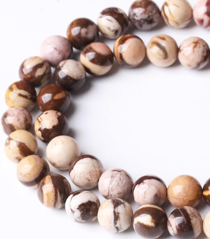 35PCS 10MM Natural Brown Zebra Round Loose Stone Beads for Jewelry Making DIY En... - Image 4