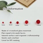 150pcs 8mm Crystal Glass Beads for Jewelry Making, Faceted Crystal Beads Rondell... - Image 3