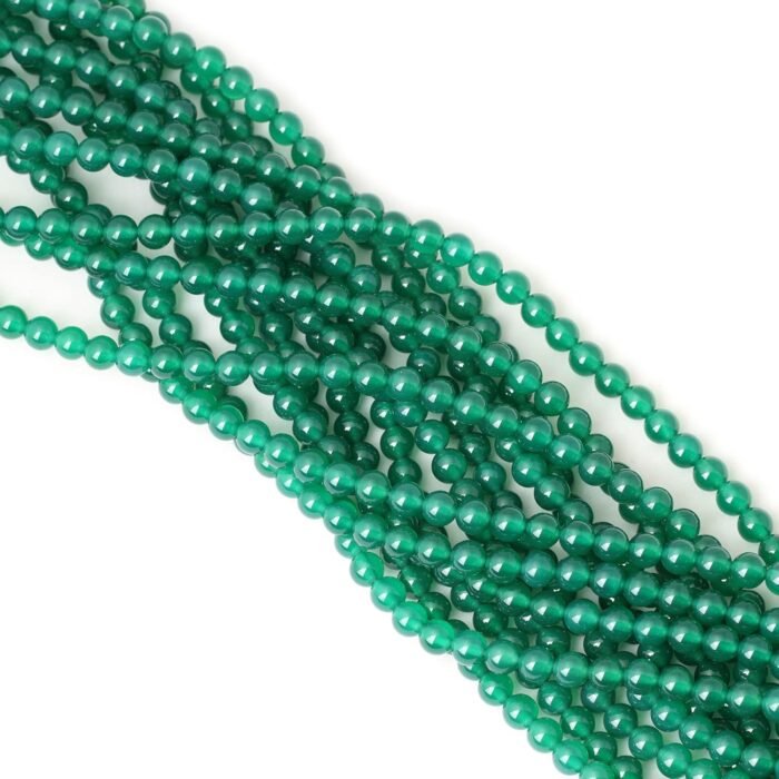 60PCS 6mm Green Agate Gemstone Round Loose Beads for Jewelry Making 1 Strand 15" - Image 5
