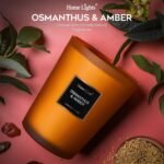 HomeLights Large Jar Candle-33.3 Oz. Natural Soy Aromatherapy Candle | Osmanthus... - Image 3
