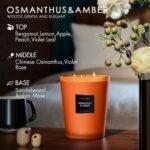 HomeLights Large Jar Candle-33.3 Oz. Natural Soy Aromatherapy Candle | Osmanthus... - Image 5