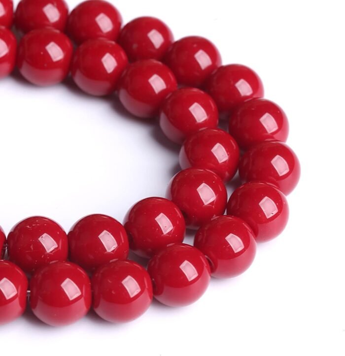 6MM 60PCS Dark Red Glass Crystal Loose Beads for Jewelry Making DIY Bracelet - Image 3
