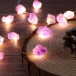 Natural Amethyst Decorative Lights Crystal Indoor String Lights Raw Stones 8.5fe... - Image 3