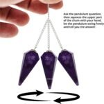 Amethyst Pendulum – Chakra Crystal Pendulum – Dowsing Pendulum for Divination, M... - Image 4