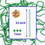YAXINRUI 15 PCS St. Patrick's Necklaces, Green Mardi Gras Christmas Bead Necklac... - Image 4