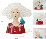 DiliComing Garden-Statues Women-Head Statues for Home Decor - 11 Inch Women with... - Image 3