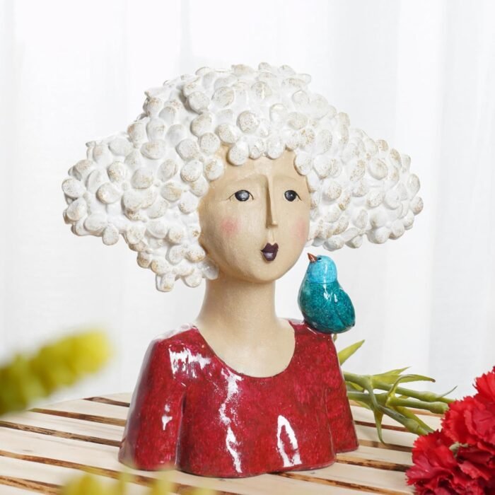 DiliComing Garden-Statues Women-Head Statues for Home Decor - 11 Inch Women with... - Image 4