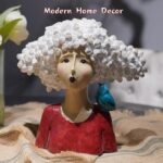 DiliComing Garden-Statues Women-Head Statues for Home Decor - 11 Inch Women with... - Image 5