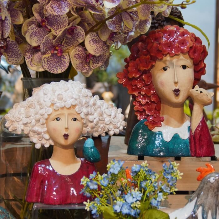 DiliComing Garden-Statues Women-Head Statues for Home Decor - 11 Inch Women with... - Image 6