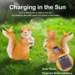Attivolife Solar Squirrel Garden Statue Light, Outdoor Decor Figurines with Butt... - Image 4