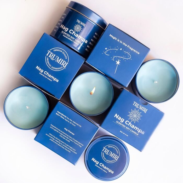 Nag Champa Candle for Home Scented - 5oz Natural Soy Clean Organic Non Toxic - f... - Image 9