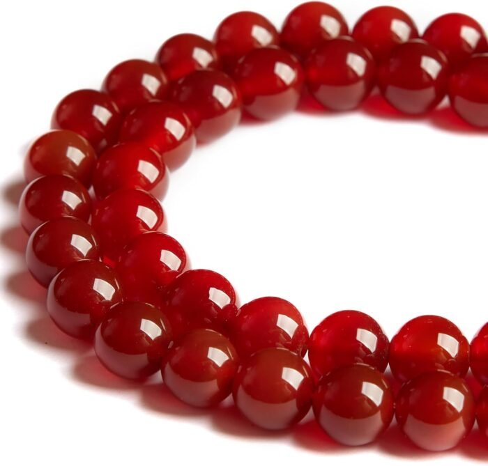100pcs 8mm Red Agate Beads Natural Gemstone Beads Round Loose Beads for Jewelry ... - Image 3