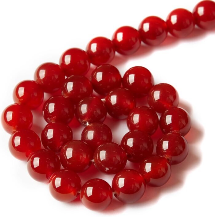 100pcs 8mm Red Agate Beads Natural Gemstone Beads Round Loose Beads for Jewelry ... - Image 5