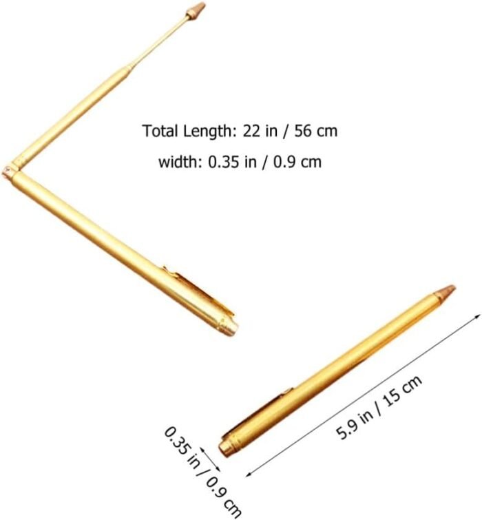 Angoily 2pcs Divining Rods Portable Dowsing Rod Copper Divining Rod for Compass ... - Image 3