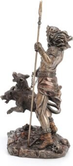 Veronese Design 9" Tall Hades Greek God of The Underworld with Cerberus Resin St... - Image 4