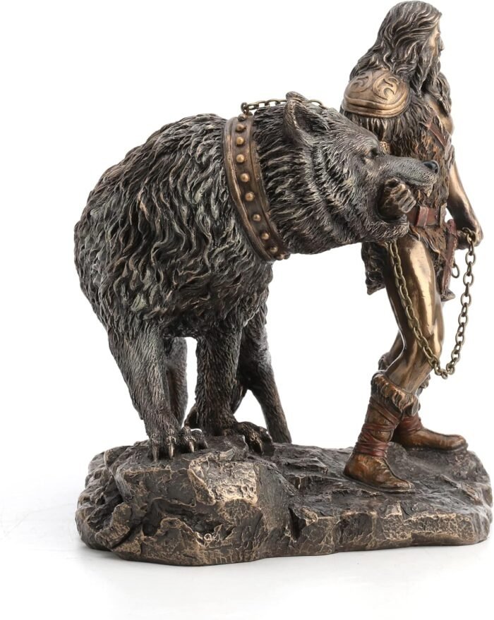 Veronese Design Norse God of Combat and Victory Tyr The Binding Fenrir Wolf Bron... - Image 4