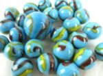 Big Game Toys~25 Glass Marbles Serpent Blue/Red/White Swirl Classic Style Game P... - Image 3