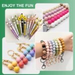 100Pcs Silicone Beads - 15mm Green Silicone Beads for Keychain Making, Pens, Bra... - Image 7