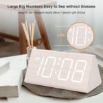 DreamSky Wooden Digital Alarm Clock for Bedroom - Living Room Desk Clock with La... - Image 3