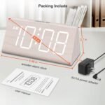DreamSky Wooden Digital Alarm Clock for Bedroom - Living Room Desk Clock with La... - Image 4