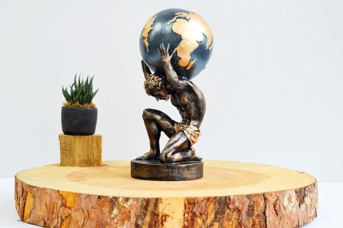 Atlas Statue, Ancient Greek Sculpture, 12'' Large Statue, Gifts for Men, Greek M... - Image 8