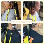 50PCS Yellow Dreadlock Beads Acrylic Loc Beads Cute Braids Decoration for Girls ... - Image 8