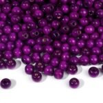 [400PCS] Purple Wooden Beads, 16mm Large Round Purple Painted Natural Wood Beads... - Image 6