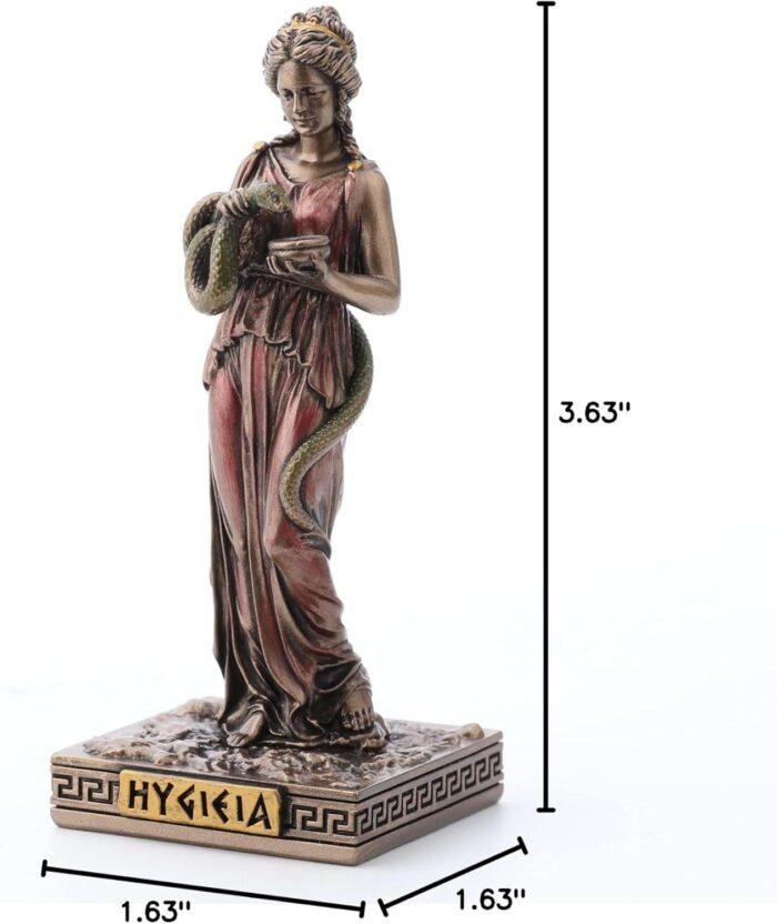 Veronese Design 3 5/8 Inch Hygieia Greek Goddess of Health Resin Hand Painted Mi... - Image 8
